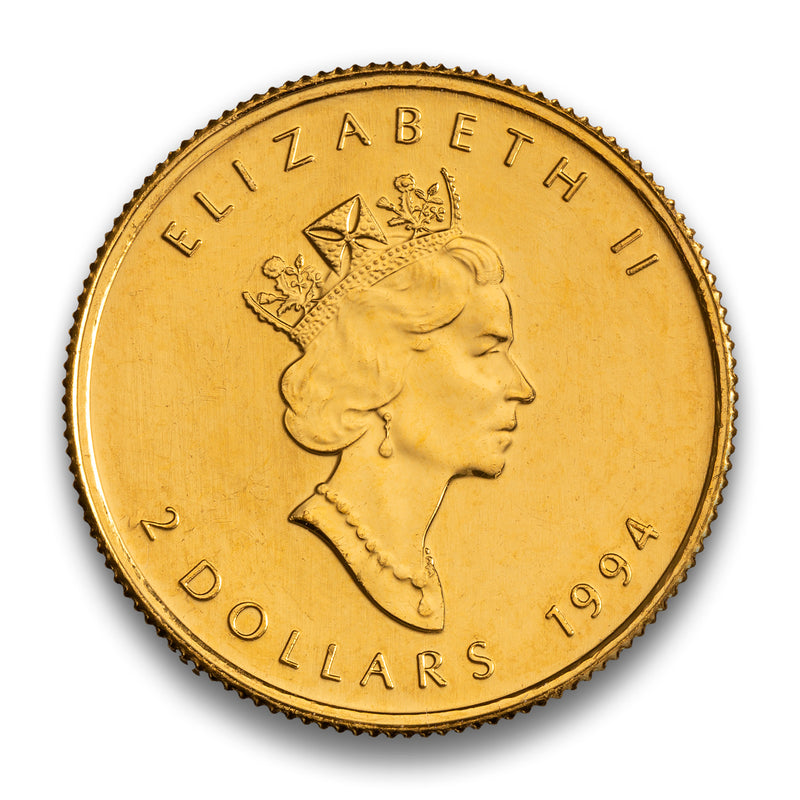 1994 $2 1/15th oz Gold Maple Leaf Coin