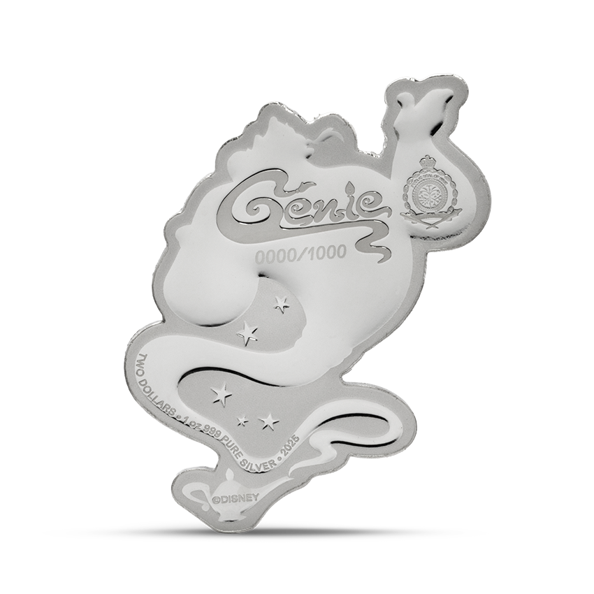 2025 $2 Disney Aladdin: Genie - Pure Silver Coin