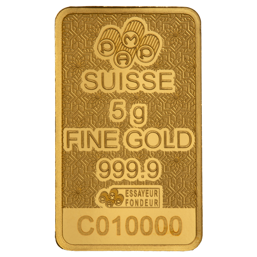 Arabian Camel - 5g Pure Gold Bar with Pendant Frame