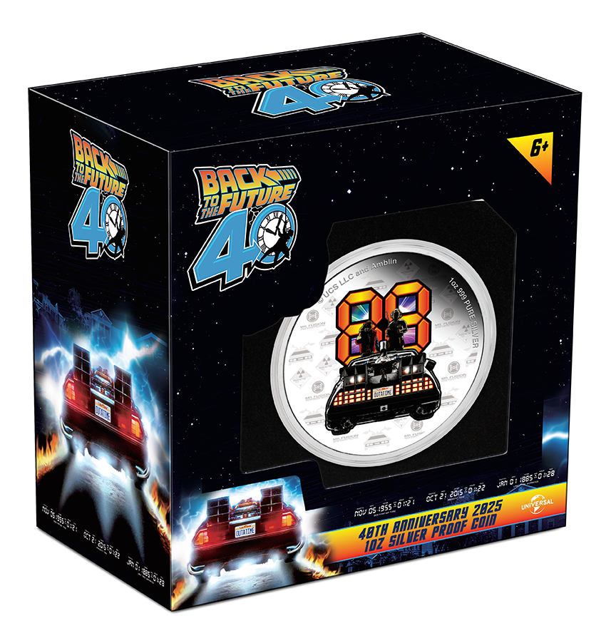 2025 $2 Back to the Future 40th Anniversary - Pure Silver Coin