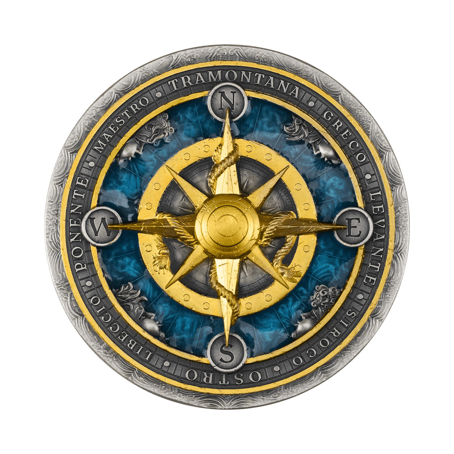 2026 $5 Compass Rose - Pure Silver Coin