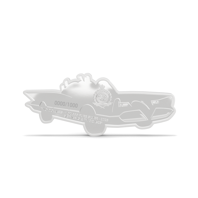 2025 $2 BATMAN™66: Batmobile - Pure Silver Coin