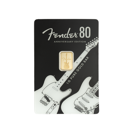 Fender® 80th Anniversary - 1g Pure Gold Bar