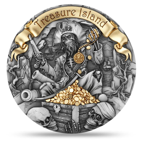 2024 2000 Francs Treasure Island - Pure Silver Coin
