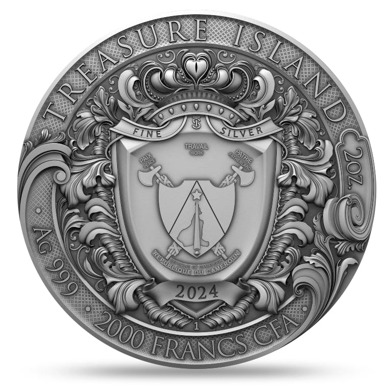 2024 2000 Francs Treasure Island - Pure Silver Coin