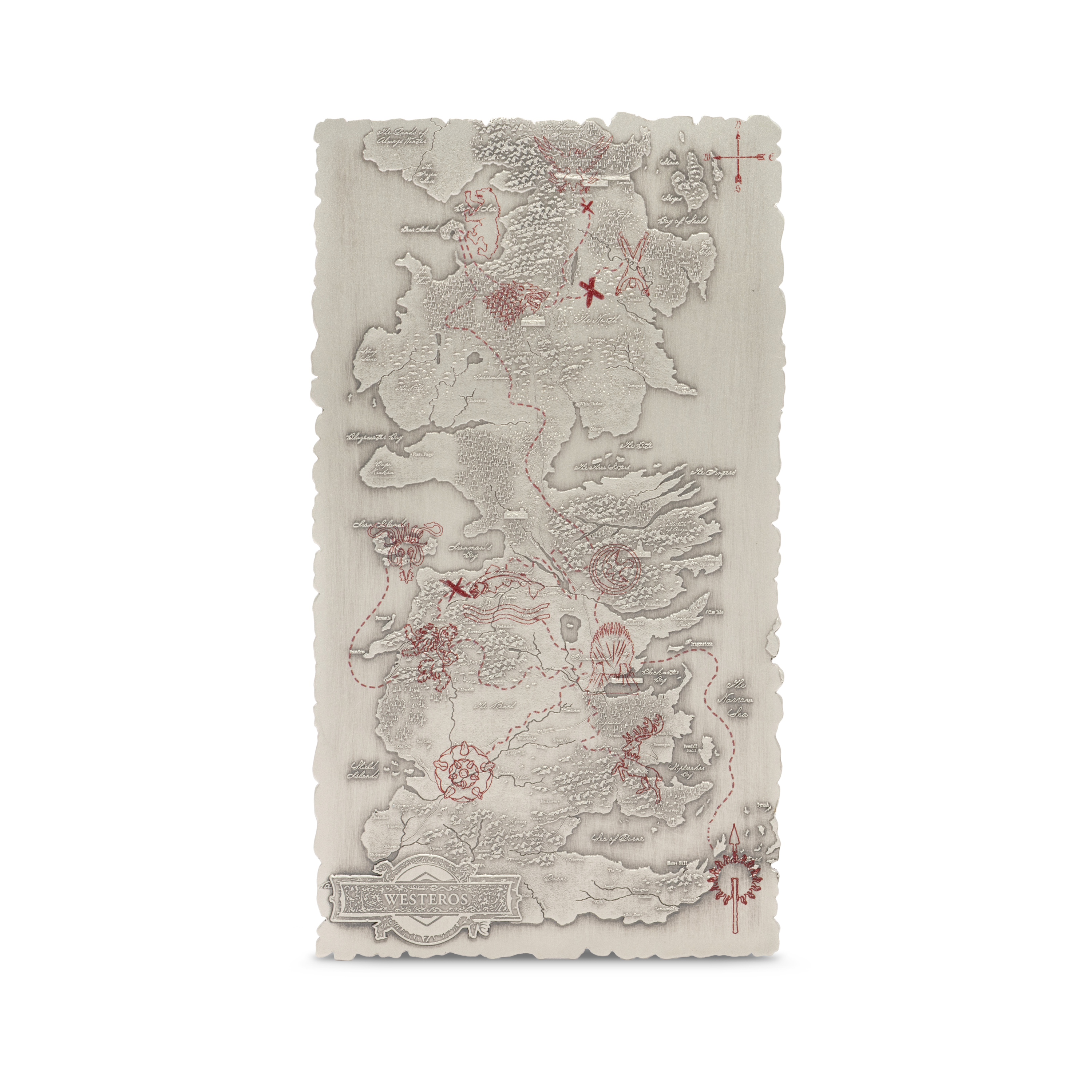 2026 $10 Game of Thrones: Map of Westeros - Pure Silver Coin