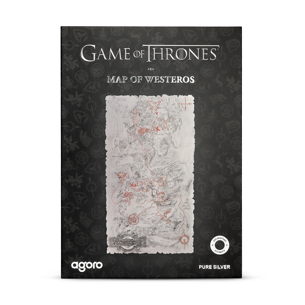 2026 $10 Game of Thrones: Map of Westeros - Pure Silver Coin