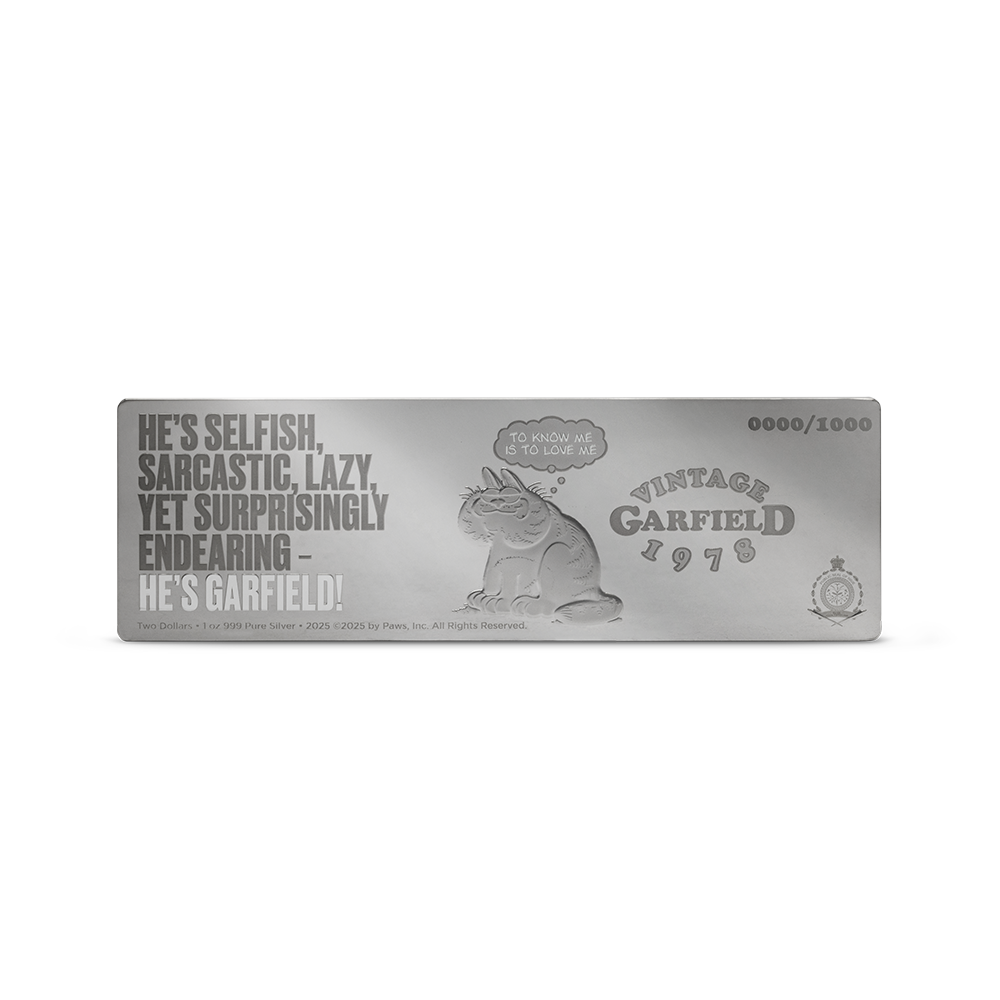 2025 $2 Garfield's First Birthday - Pure Silver Coin