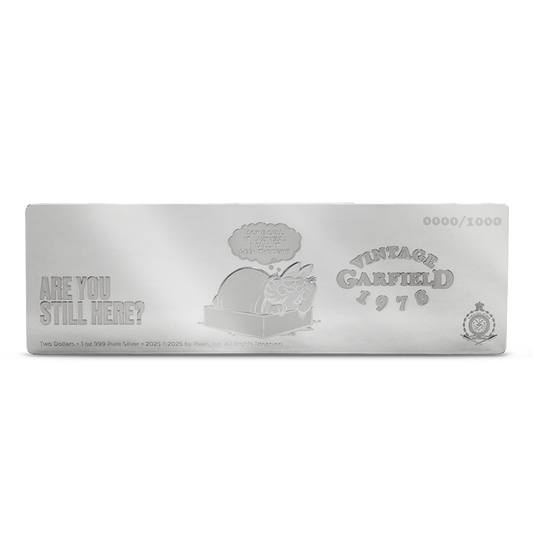 2025 $2 Garfield I Hate Mondays - Pure Silver Coin