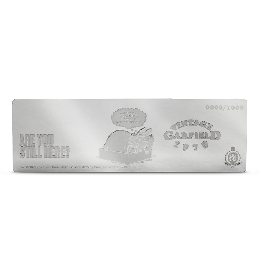 2025 $2 Garfield I Hate Mondays - Pure Silver Coin
