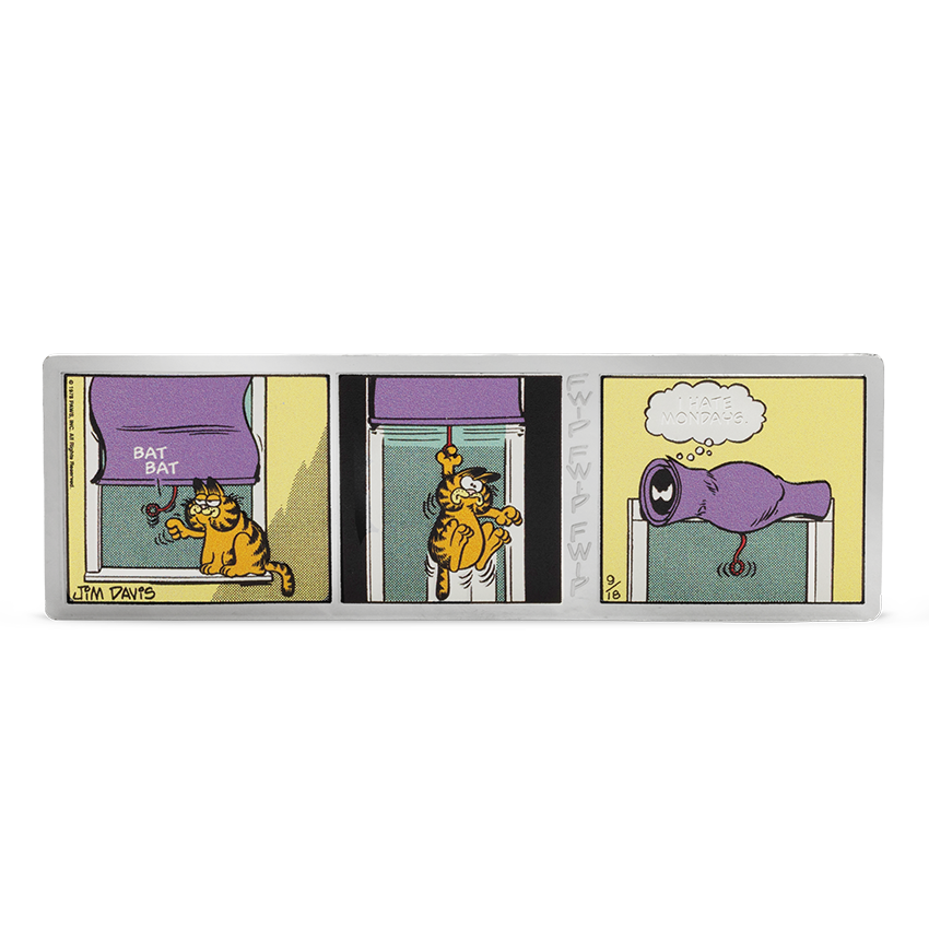 2025 $2 Garfield I Hate Mondays - Pure Silver Coin