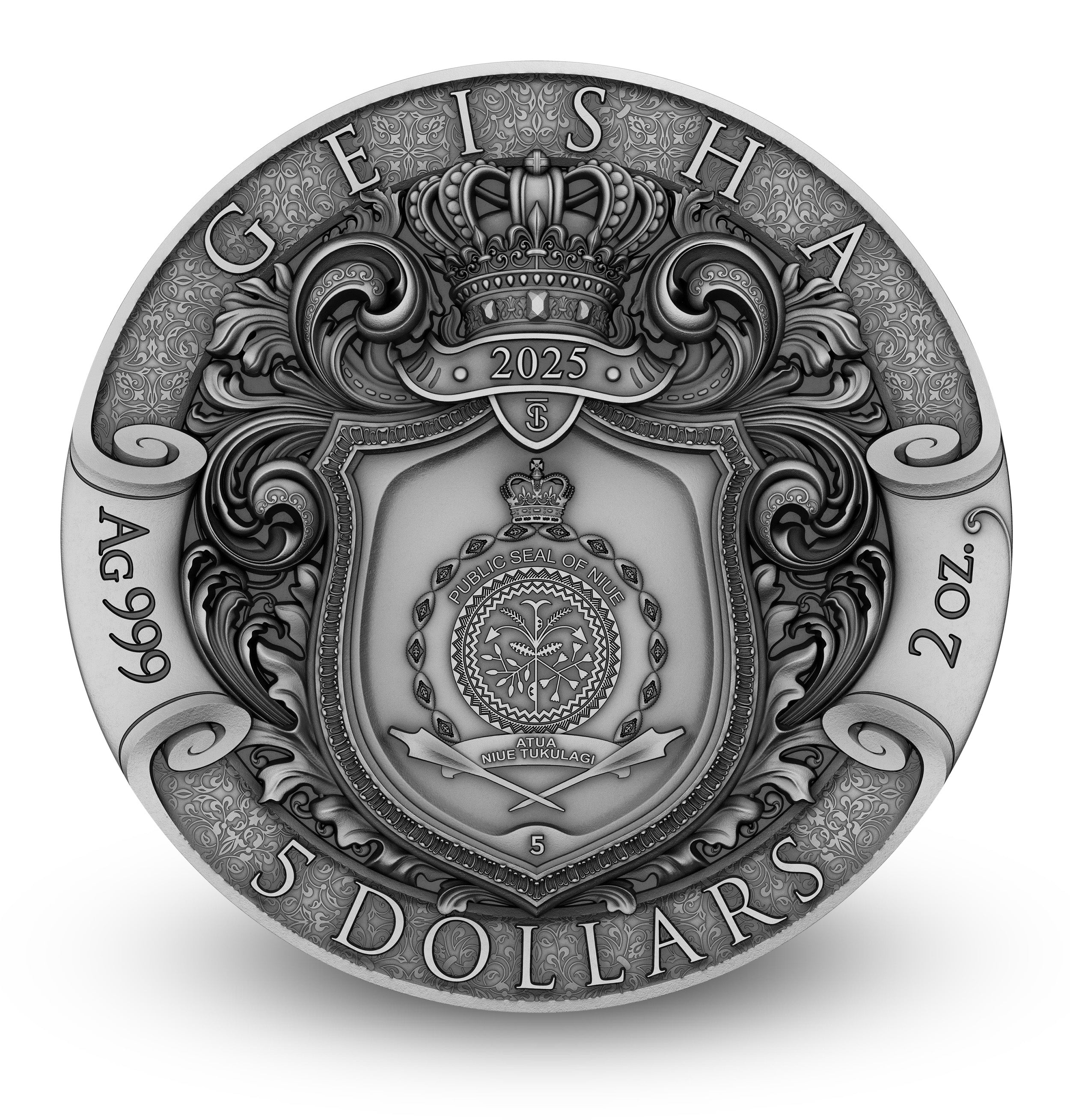 2025 $5 Geisha: Whispers of Grace - Pure Silver Coin