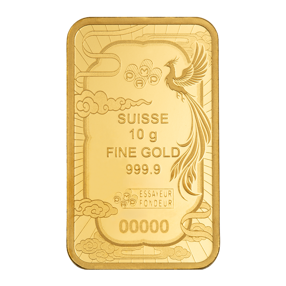 Good Luck Phoenix - 10g Pure Gold Bar
