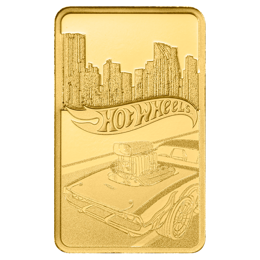 Hot Wheels™ Race to Win 1g Pure Gold Bar