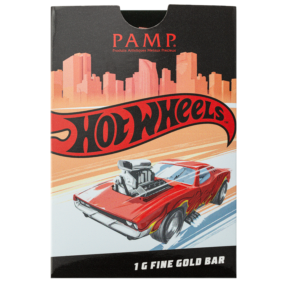 Hot Wheels™ Race to Win 1g Pure Gold Bar