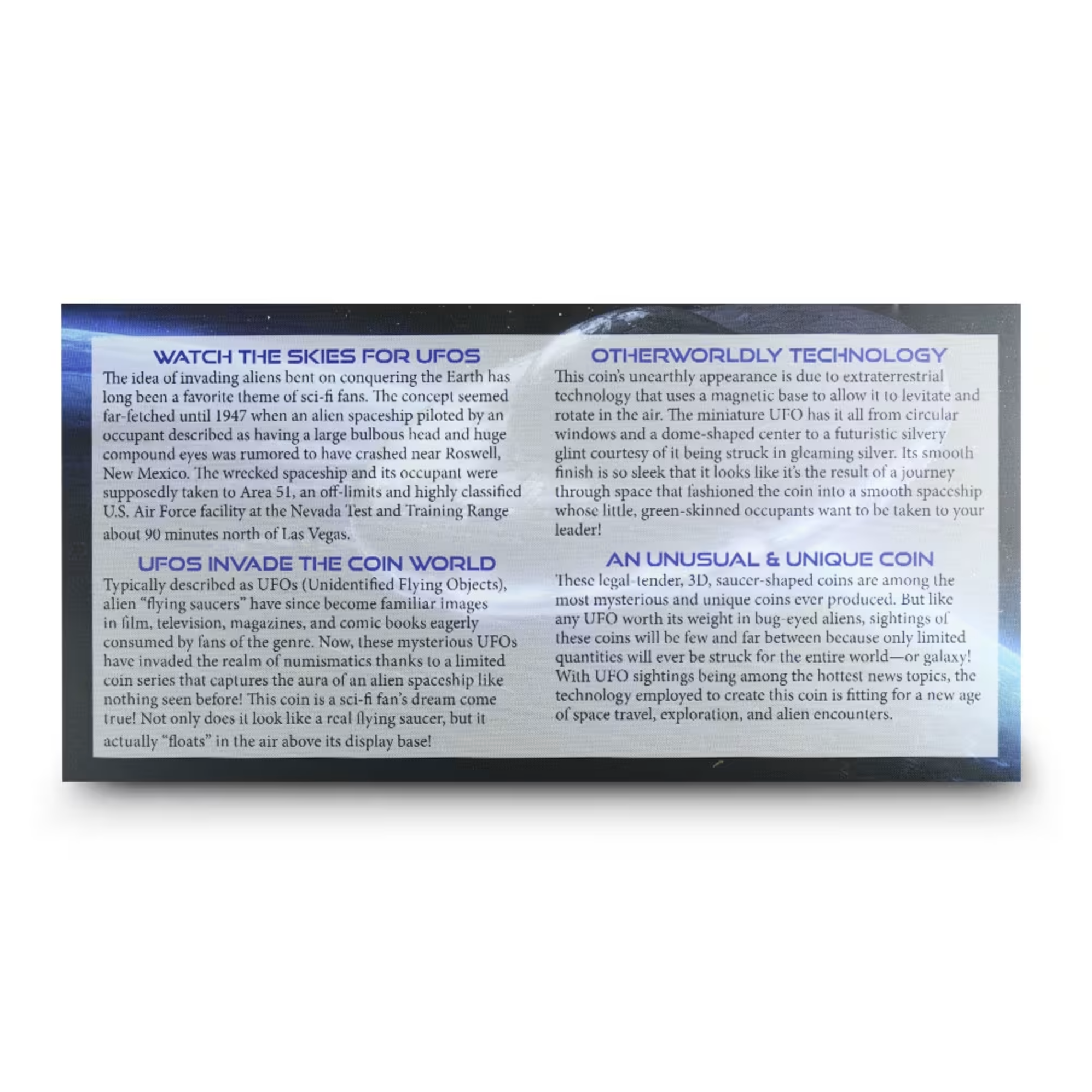 2024 5000 Francs CFA Levitating UFO - Pure Silver Coin