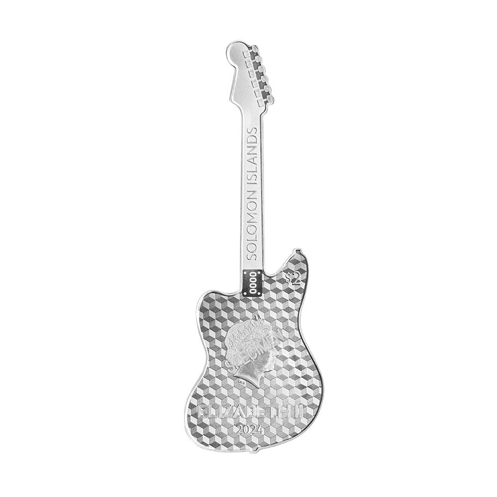 2024 $2 Fender Jazzmaster Guitar - Pure Silver Coin