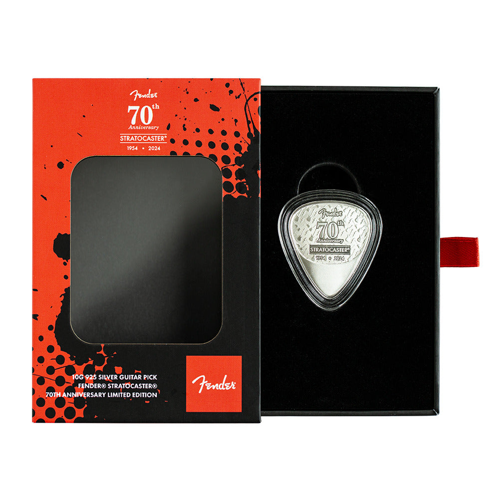 2024 Fender 70th Anniversary of the Stratocaster Sterling Silver Guitar Pick