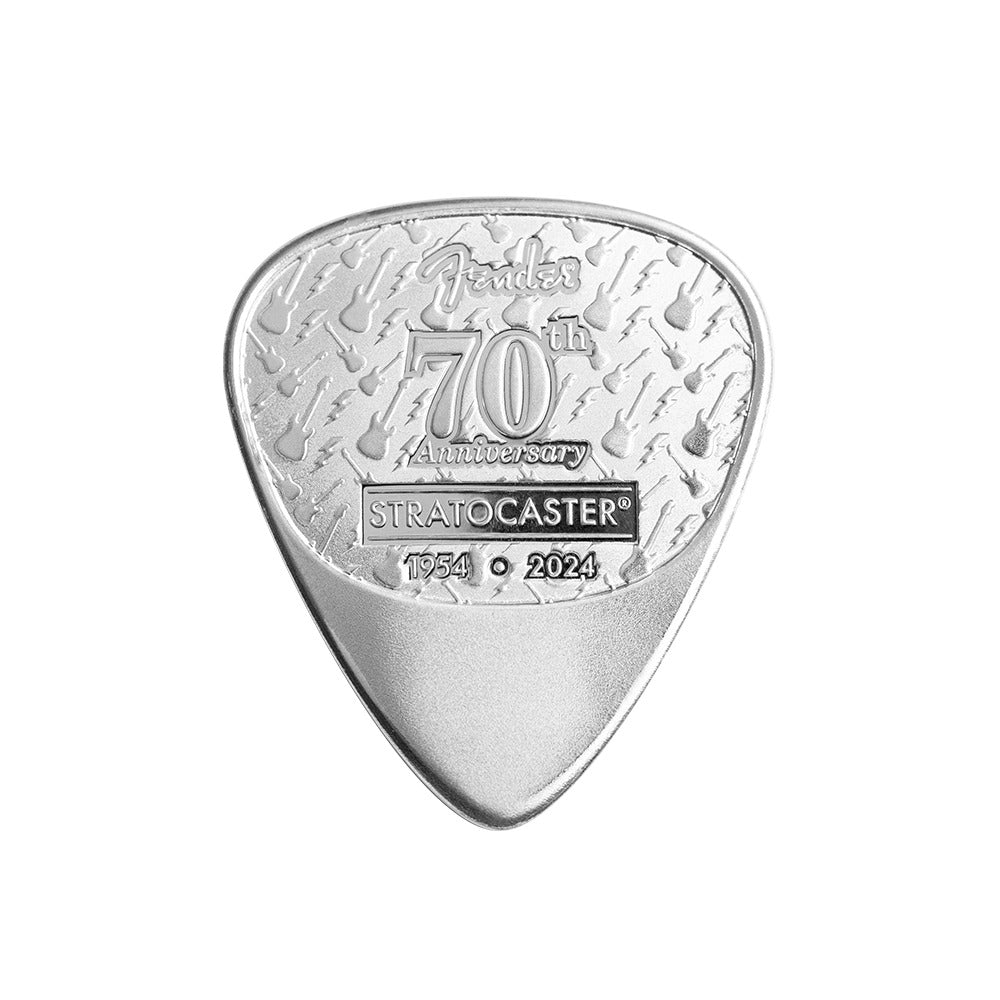 2024 Fender 70th Anniversary of the Stratocaster Sterling Silver Guitar Pick