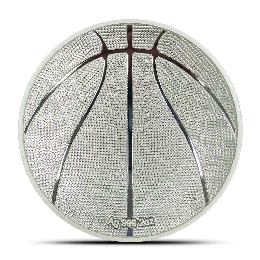 Basketball – 2 oz Pure Silver with Dome Shape