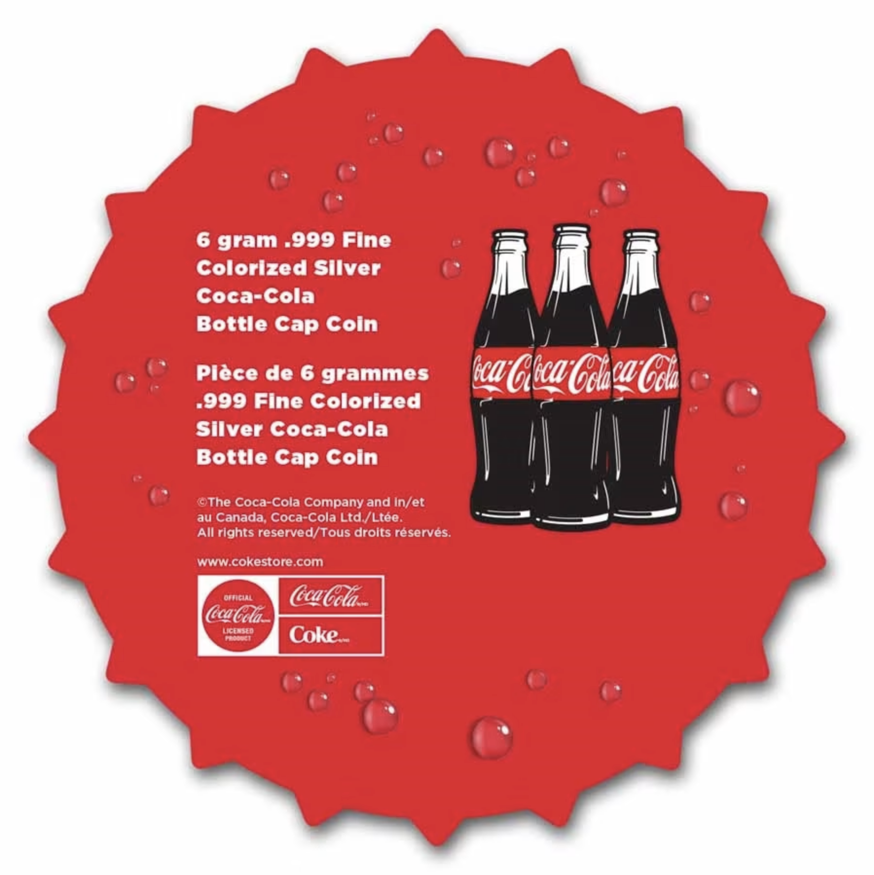 2025 $1 Coca-Cola Bottle Cap - Pure Silver Coin