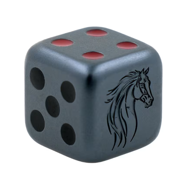 2026 $1 Lunar Horse - Pure Silver Black Antique Dice Coin