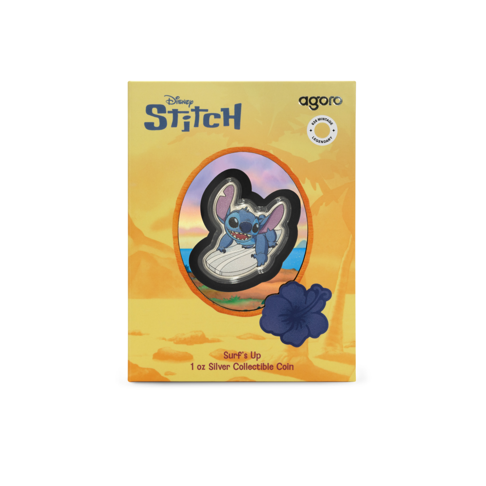 2025 $2 Disney Lilo & Stitch: Surf's Up - Pure Silver Coin