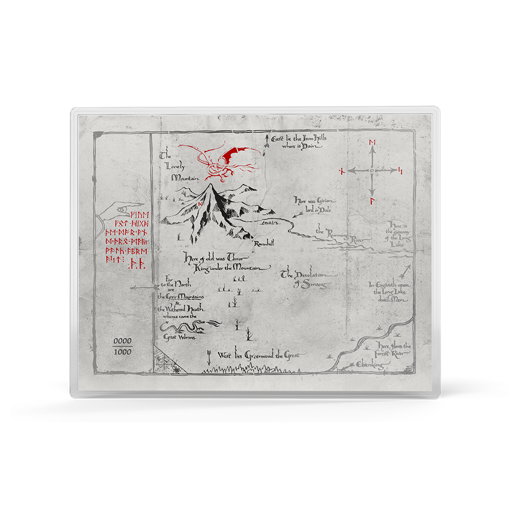 2026 $2 The Hobbit: Thorin's Map and Key - Pure Silver Coin and Foil Set