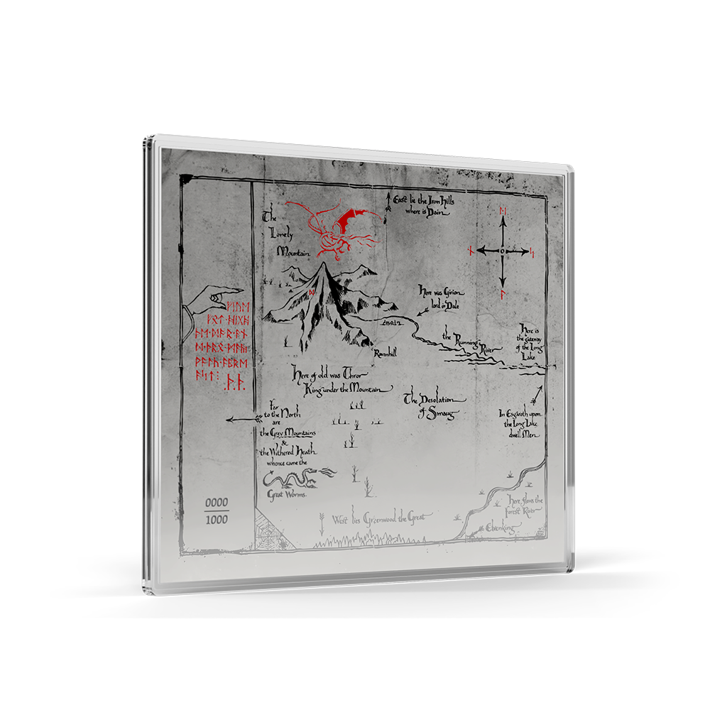 2026 $2 The Hobbit: Thorin's Map and Key - Pure Silver Coin and Foil Set