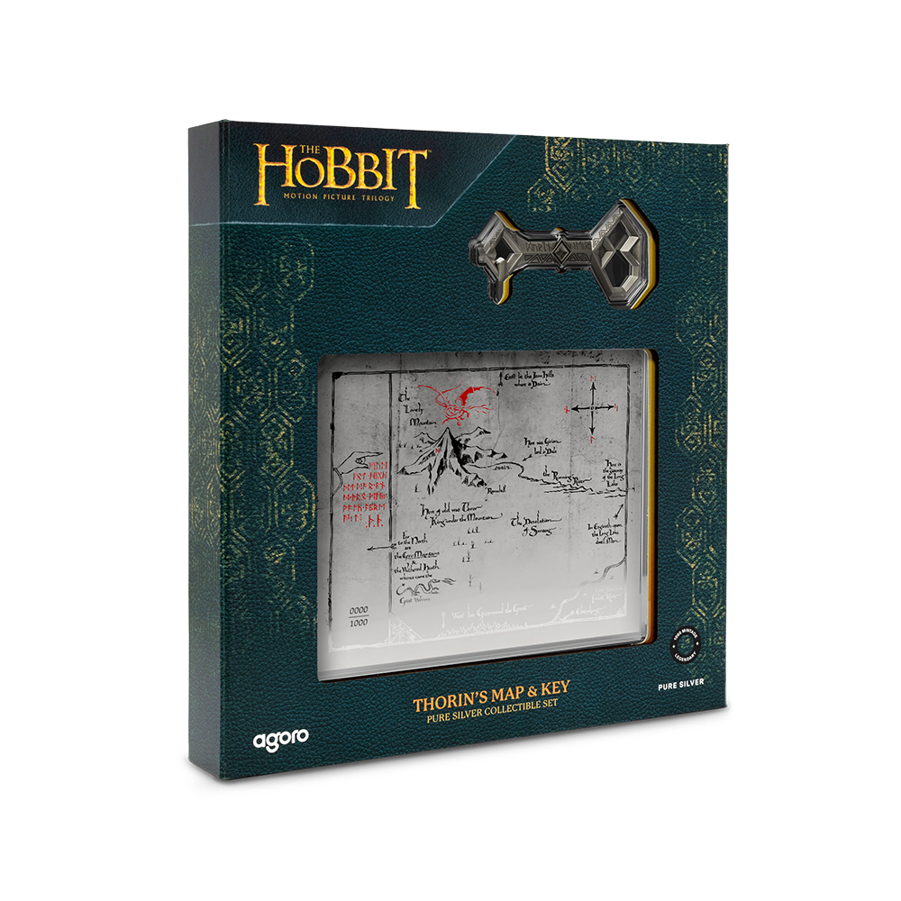 2026 $2 The Hobbit: Thorin's Map and Key - Pure Silver Coin and Foil Set
