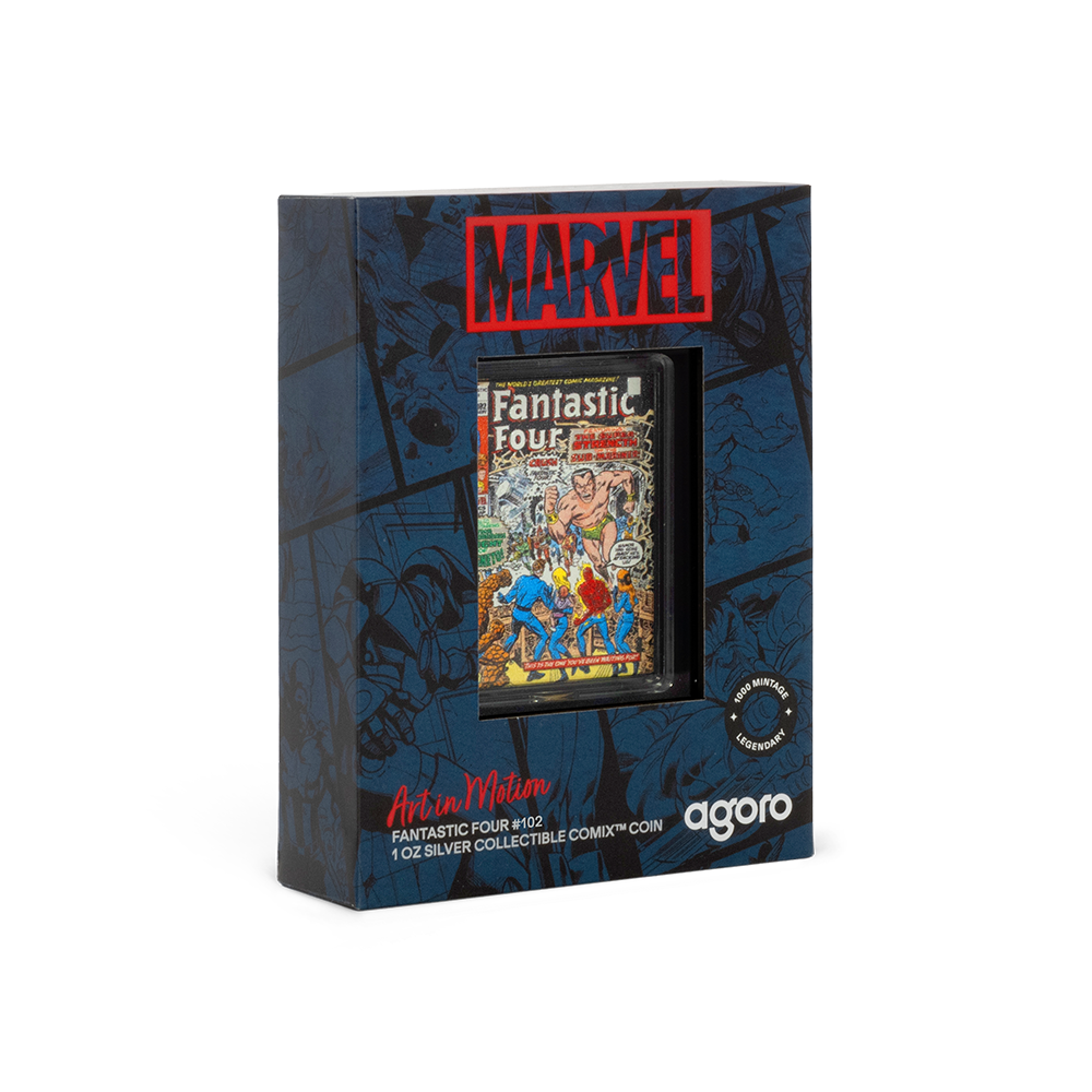 2026 $2 Marvel Art in Motion: Fantastic Four #102 - Pure Silver Coin