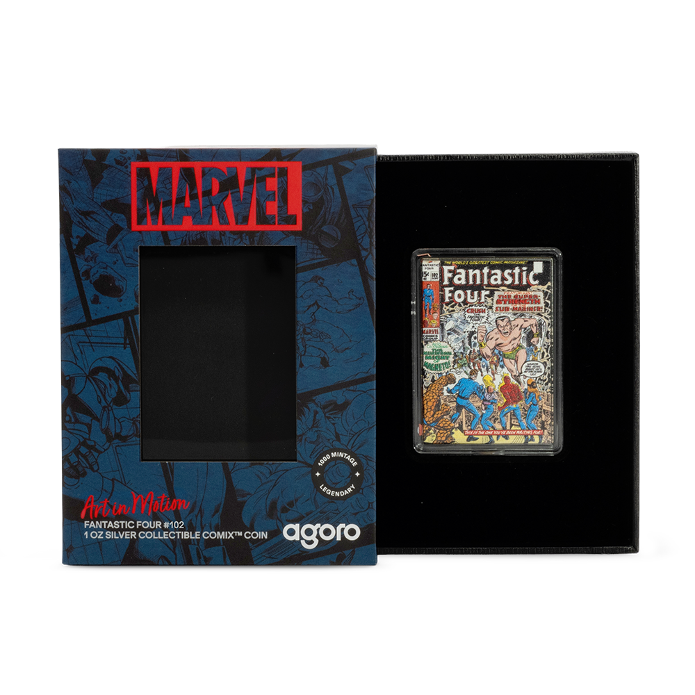 2026 $2 Marvel Art in Motion: Fantastic Four #102 - Pure Silver Coin