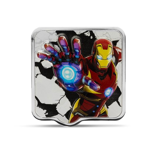 2026 $3 Marvel Smash Series: Iron Man 'ZAPT!!' - Pure Silver Coin
