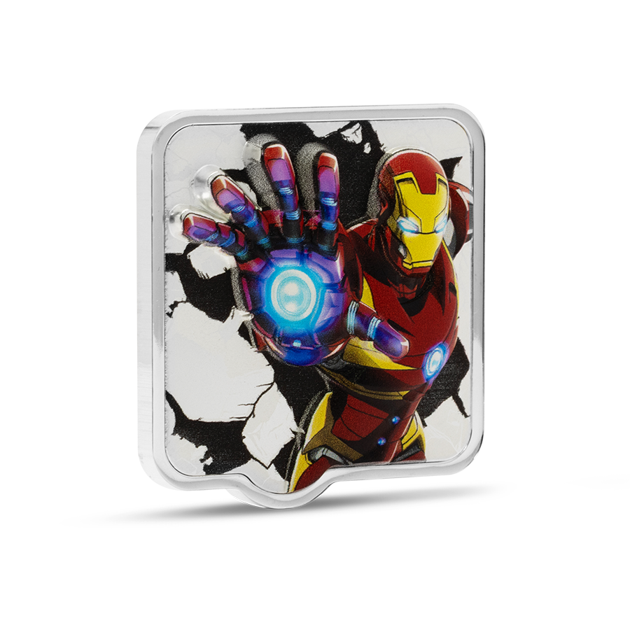 2026 $3 Marvel Smash Series: Iron Man 'ZAPT!!' - Pure Silver Coin
