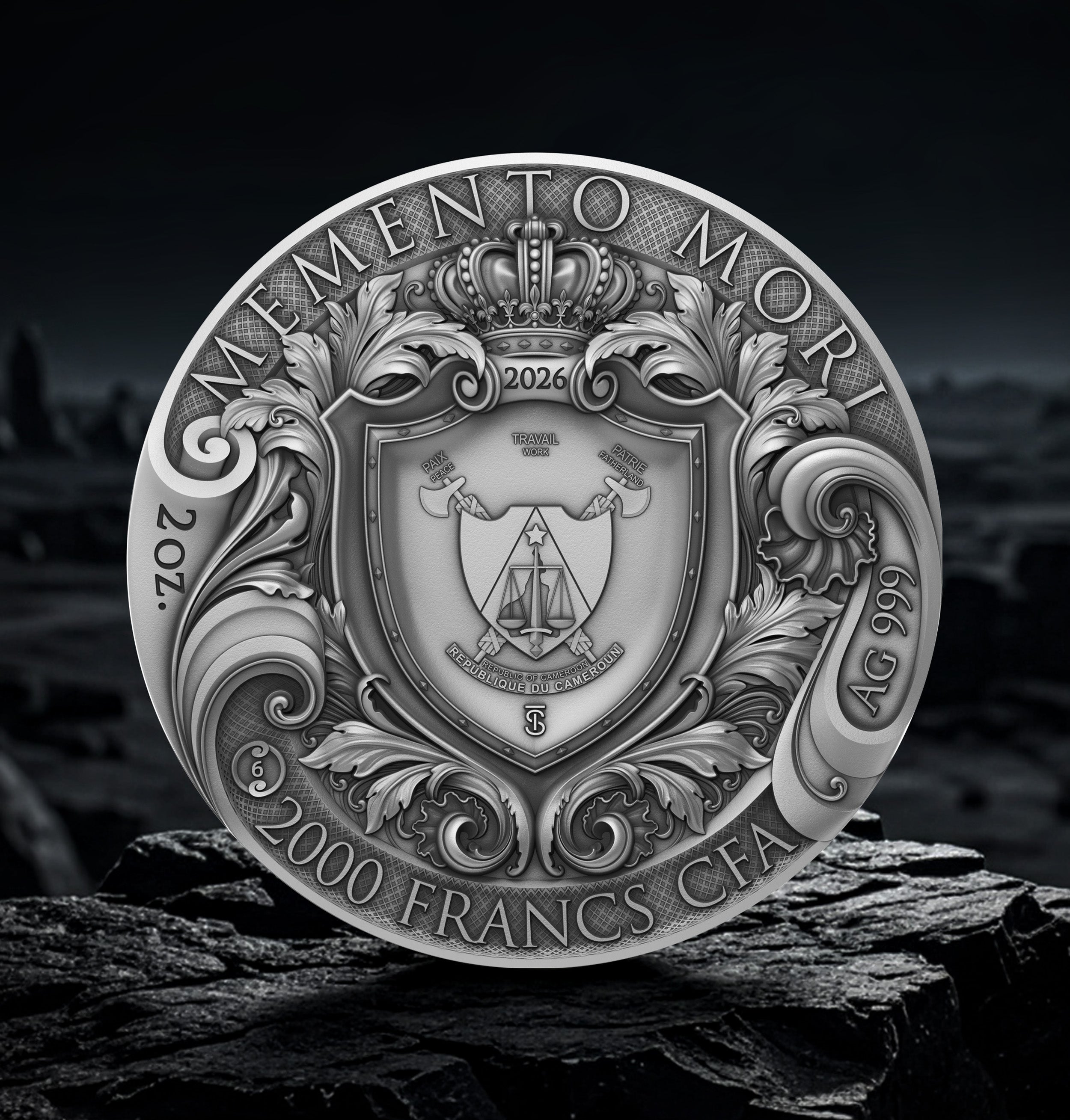2026 2000 Francs CSF Memento Mori - Pure Silver Coin