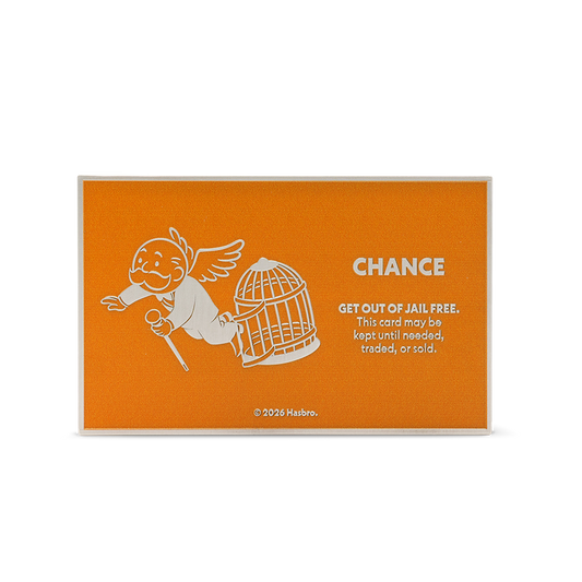 2026 $2 Monopoly Chance Cards: Get Out of Jail Free - Pure Silver Coin