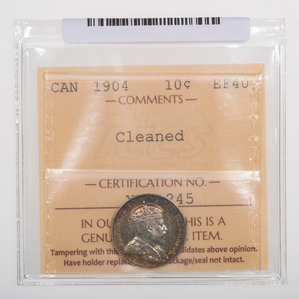 10 Cent 1904 ICCS EF-40