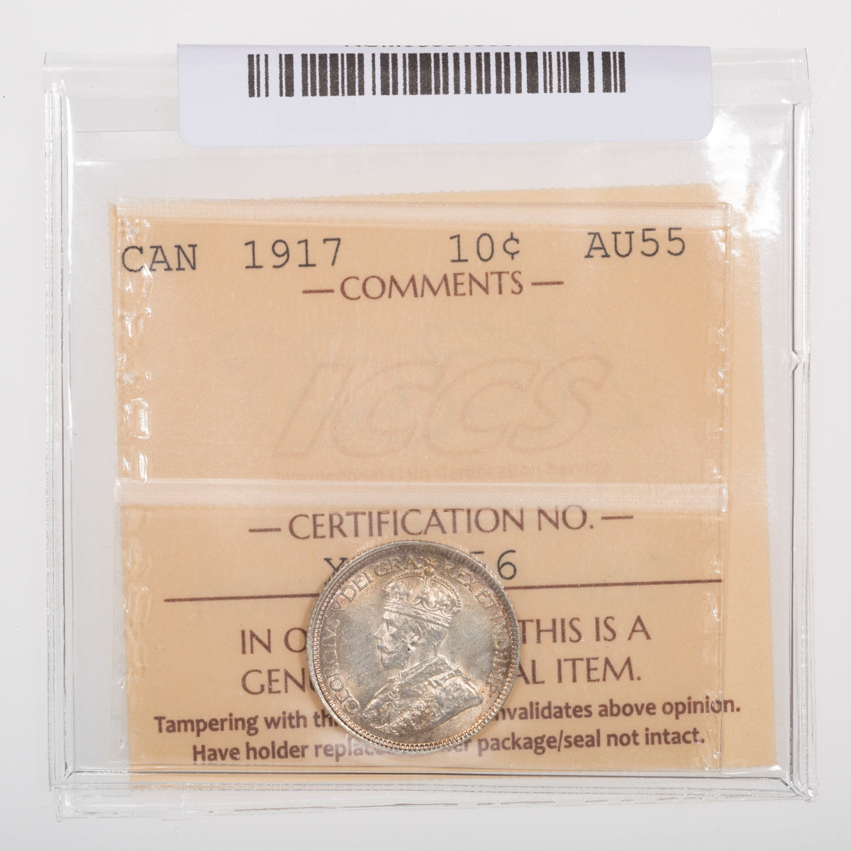 10 Cent 1917 ICCS AU-55