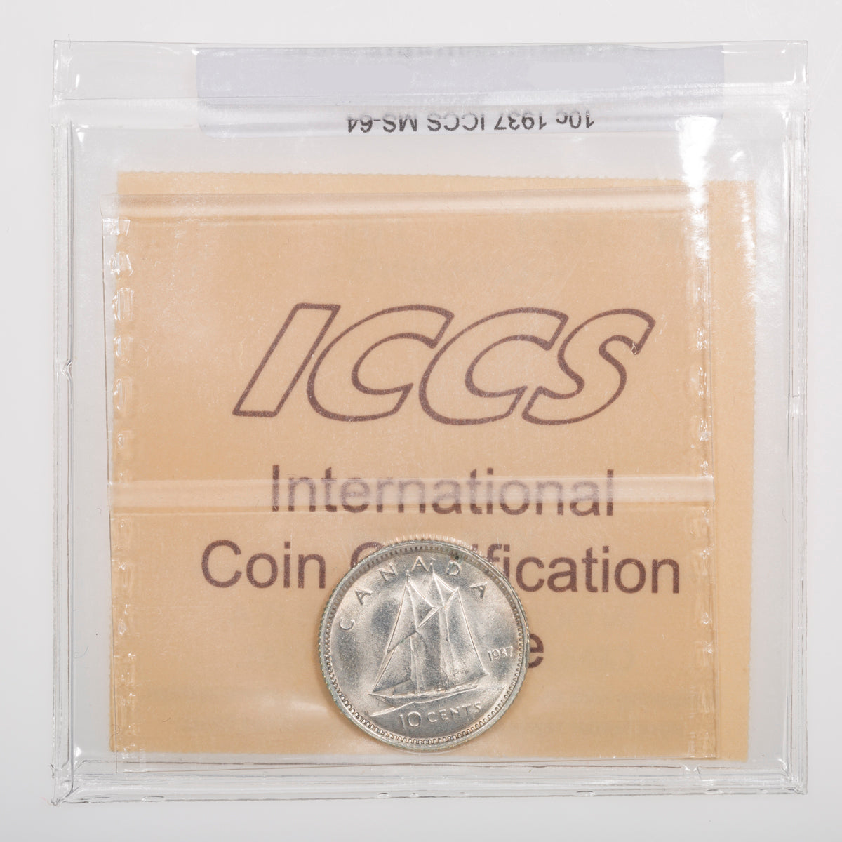 10 Cent 1937 ICCS MS-64