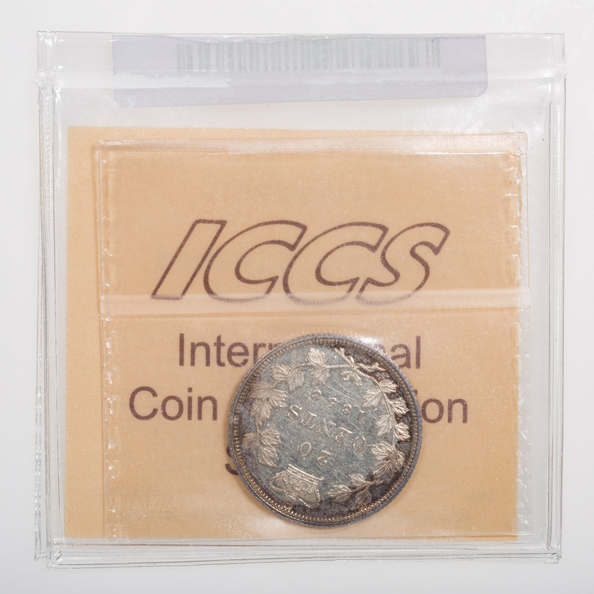 20 Cent 1858 Coinage RE5 ICCS AU-50