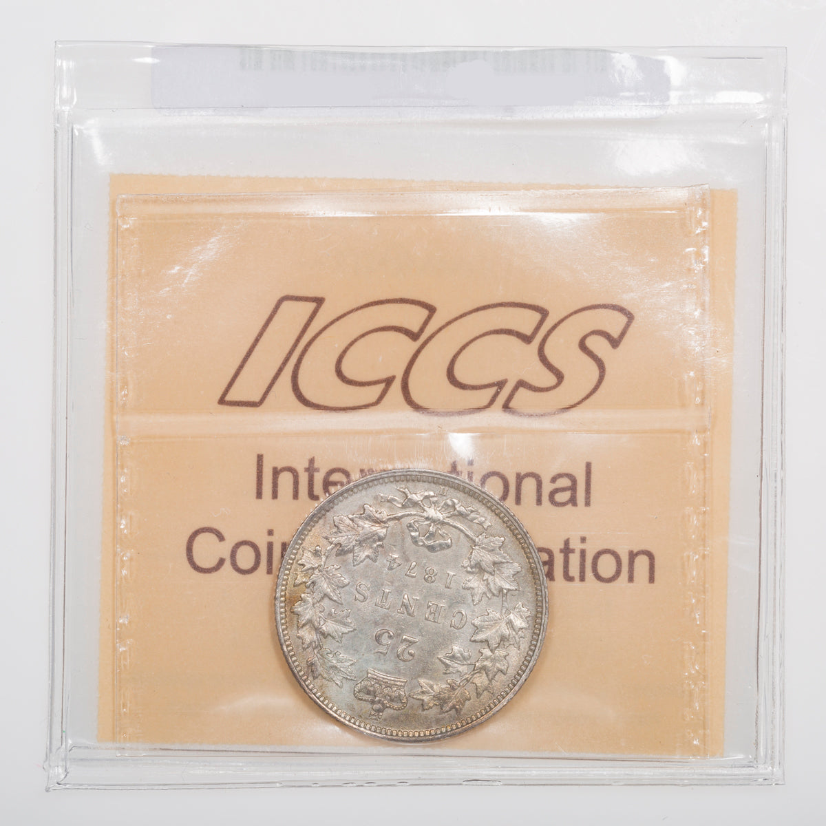 25 Cent 1874H ICCS EF-45