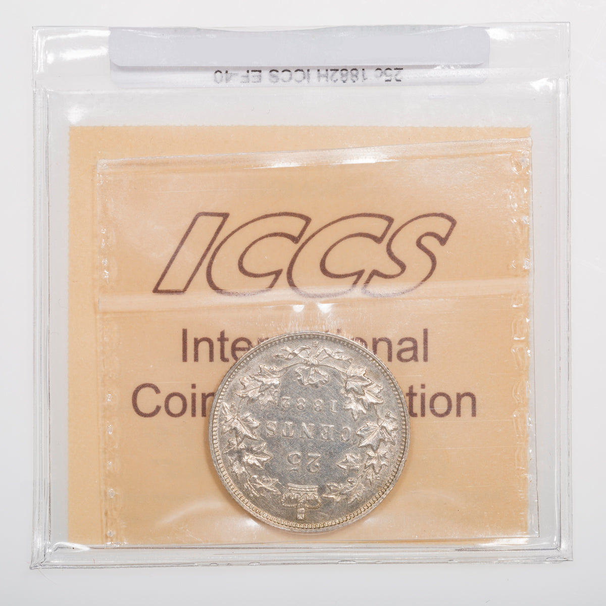 25 Cent 1882H ICCS EF-40