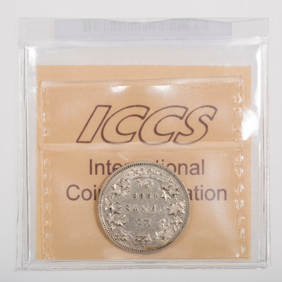 25 Cent 1888 Wide 8 ICCS EF-40