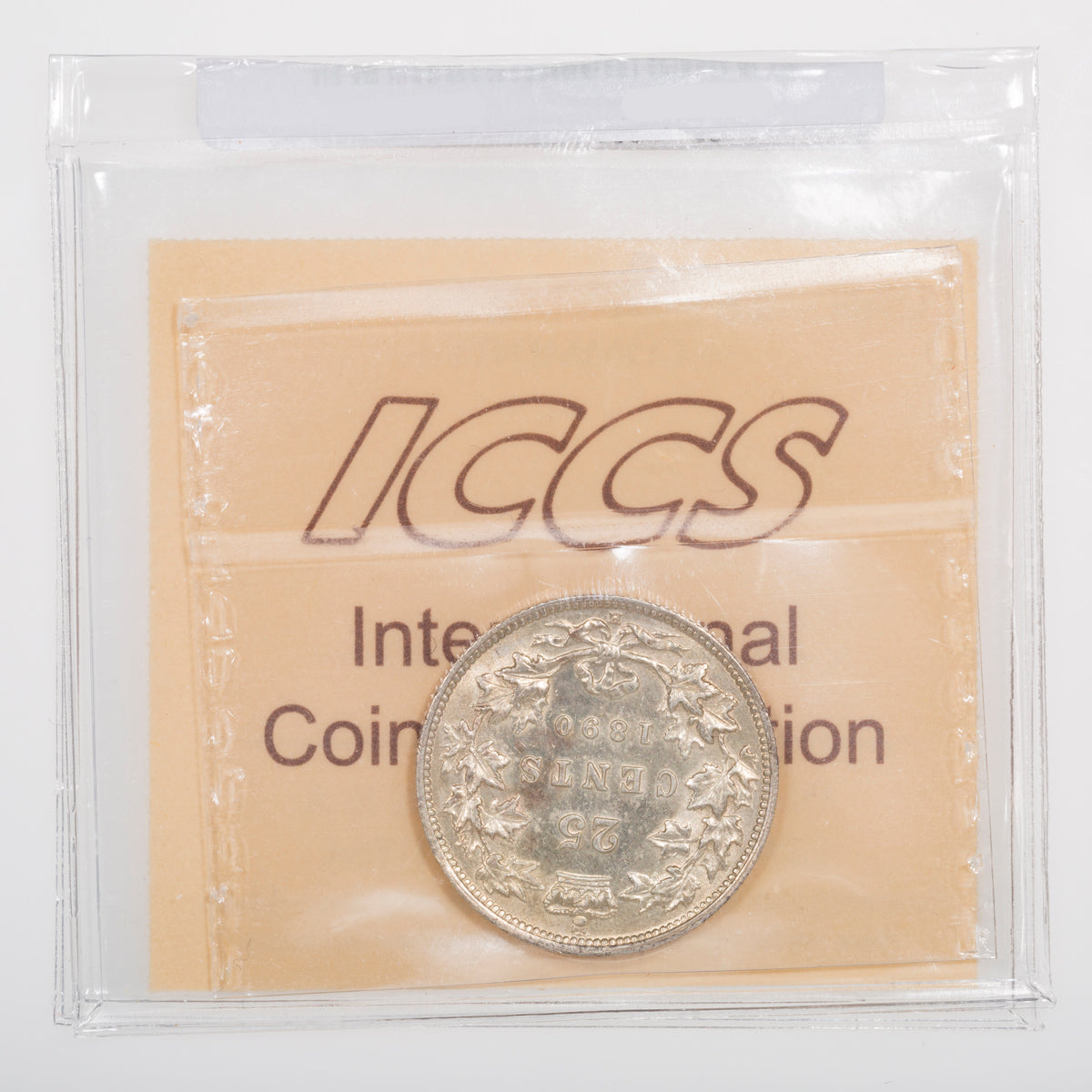 25 Cent 1890H ICCS AU-50