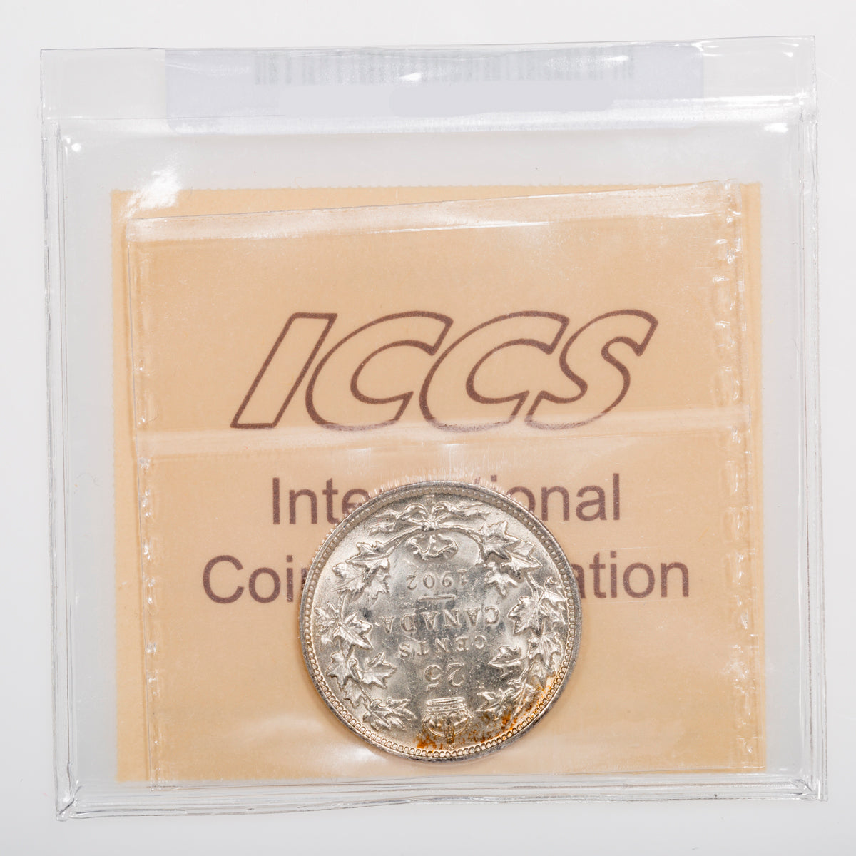 25 Cent 1902H ICCS MS-60