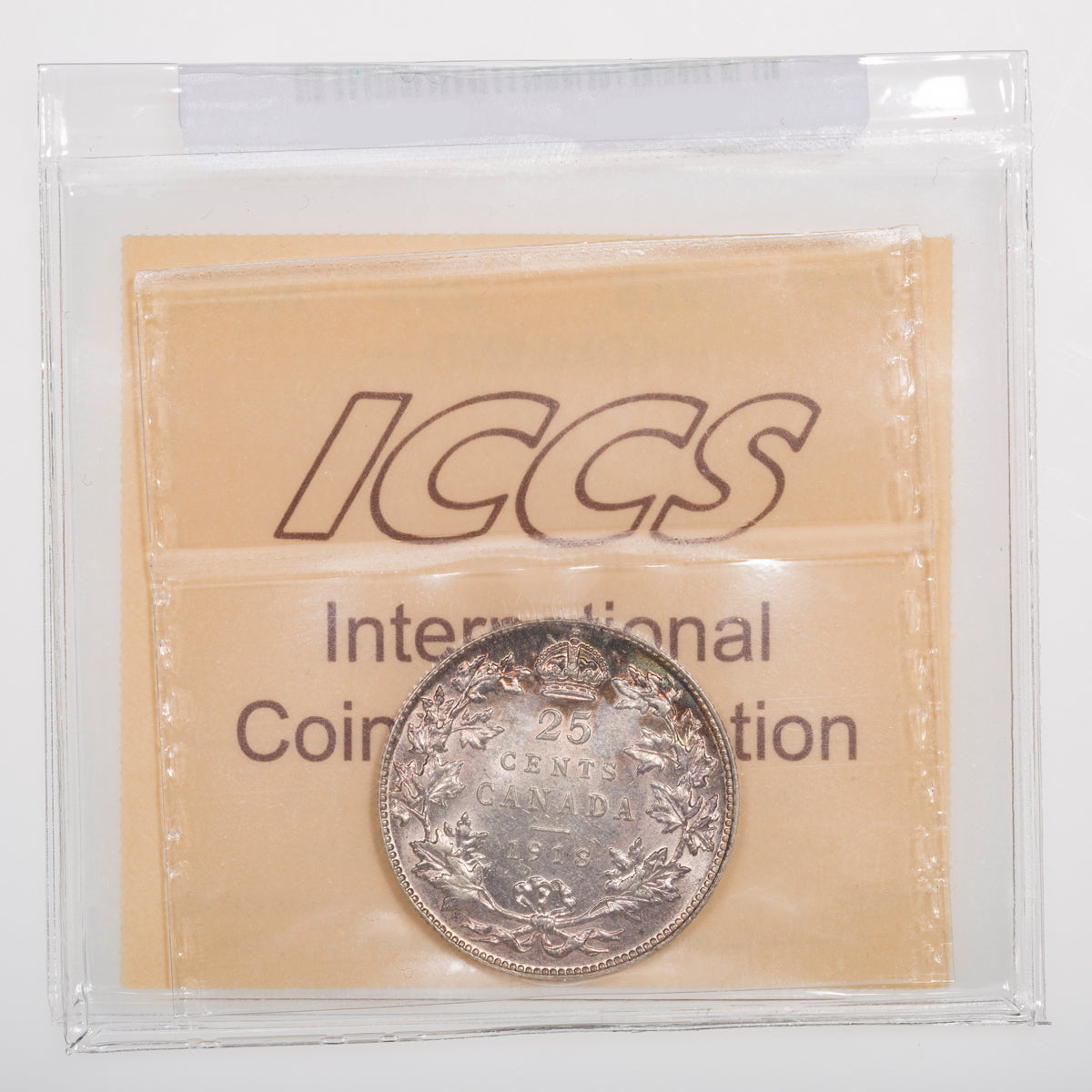 25 Cent 1918 ICCS MS-62