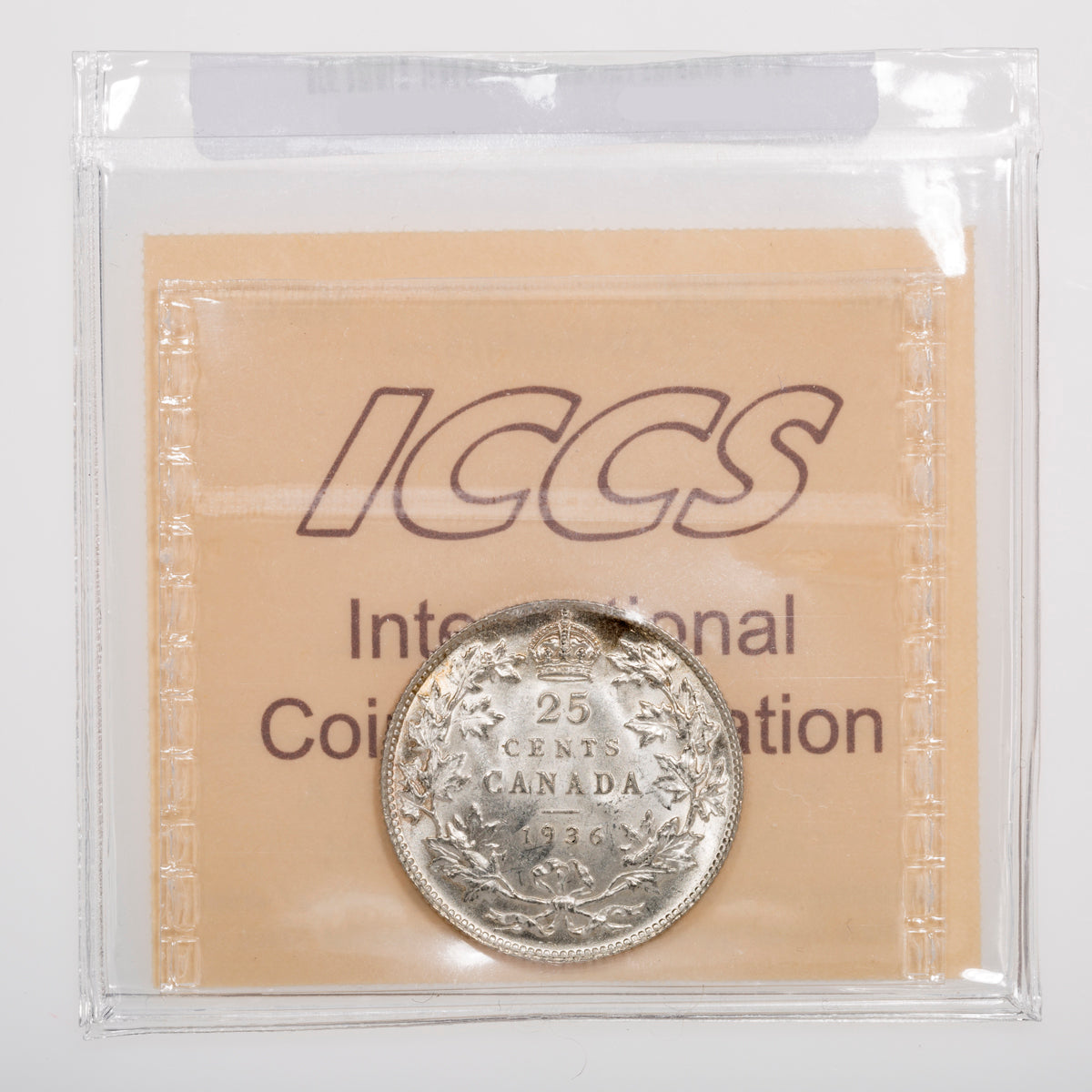 25 Cent 1936 ICCS MS-63