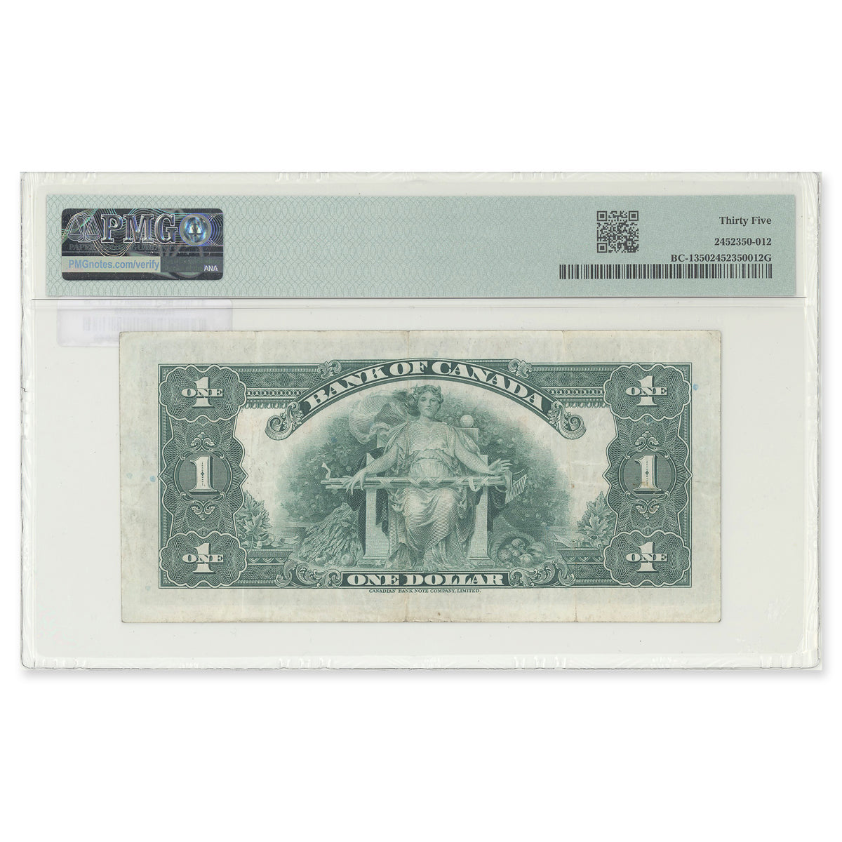 $1 1935 BC-1 English Osborne-Towers Prefix B PMG VF-35