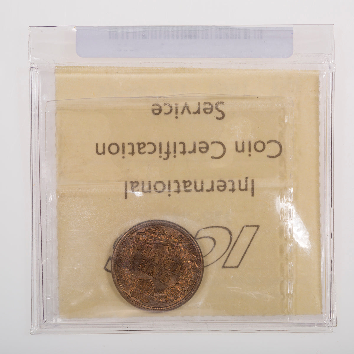 US 1 Cent Indian 1860 ICCS MS-65