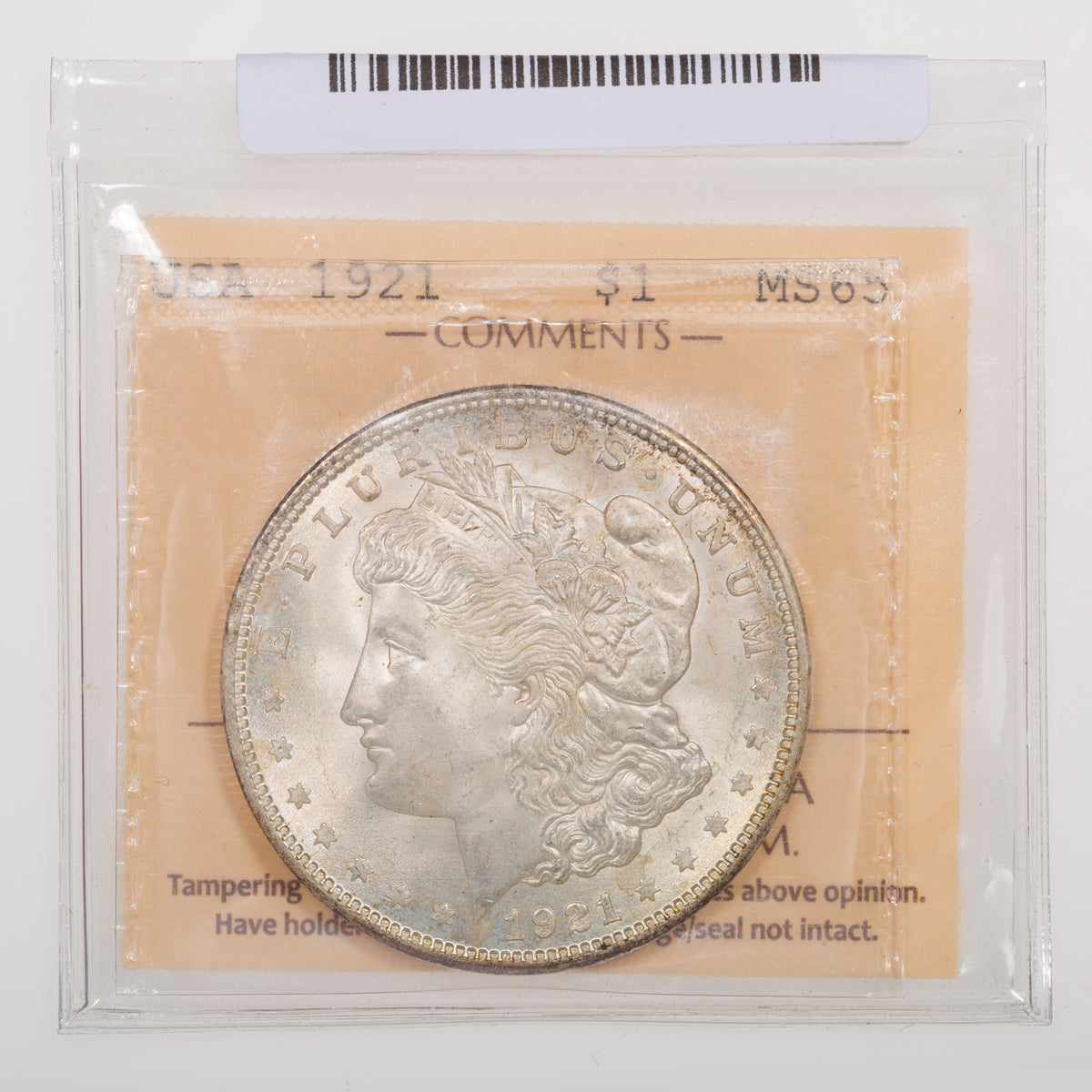 US $1 Morgan 1921 VAM 76 ICCS MS-65